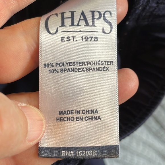 Women’s Chaps M Navy blue lounge pajama Pants Front Pockets drawstring elastic - Picture 7 of 8